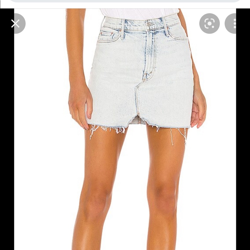MOTHER Light Blue Denim Mini Skirt